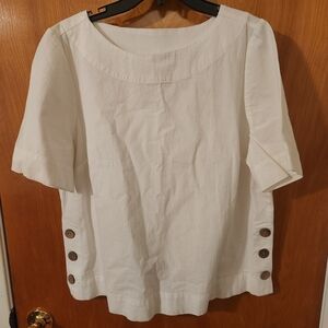 Appleseed's Elegant Cream Blouse with Button Details